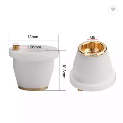 D13mm Alumina Laser Nozzle Holder ชิ้นส่วนเลเซอร์ไฟเบอร์ M5 Thread