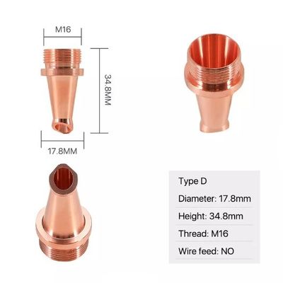 D17.8 เครื่องเชื่อมเลเซอร์หัวฉีด M16 กระจายความร้อนได้ดี