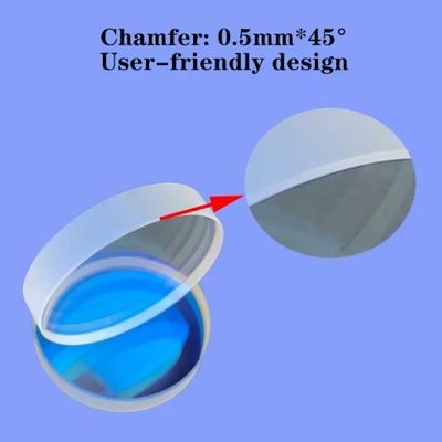 หน้าต่างป้องกันเลนส์ไฟเบอร์เลเซอร์ 1064nm Thk 9mm Dia 55mm